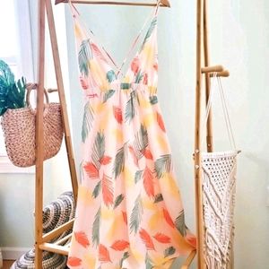 🎁Multi color palm print mini dress🎁